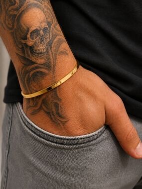 Slim Gold Cuff Bracelet